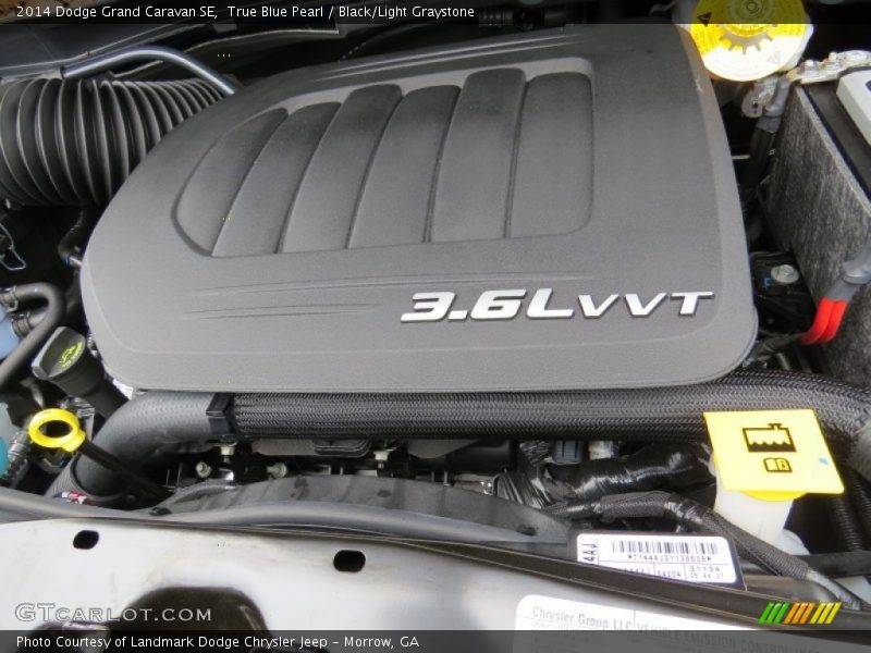 True Blue Pearl / Black/Light Graystone 2014 Dodge Grand Caravan SE