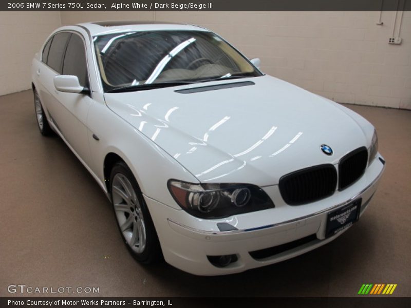 Alpine White / Dark Beige/Beige III 2006 BMW 7 Series 750Li Sedan