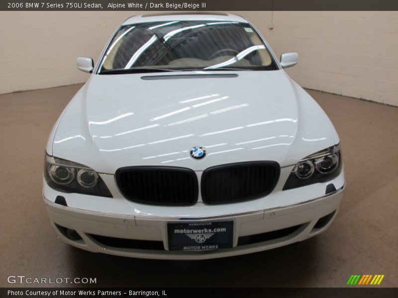 Alpine White / Dark Beige/Beige III 2006 BMW 7 Series 750Li Sedan