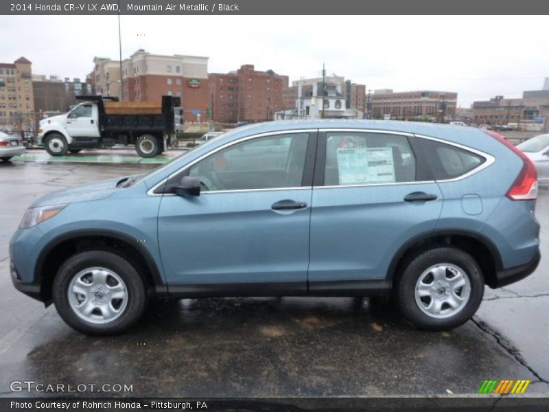 Mountain Air Metallic / Black 2014 Honda CR-V LX AWD