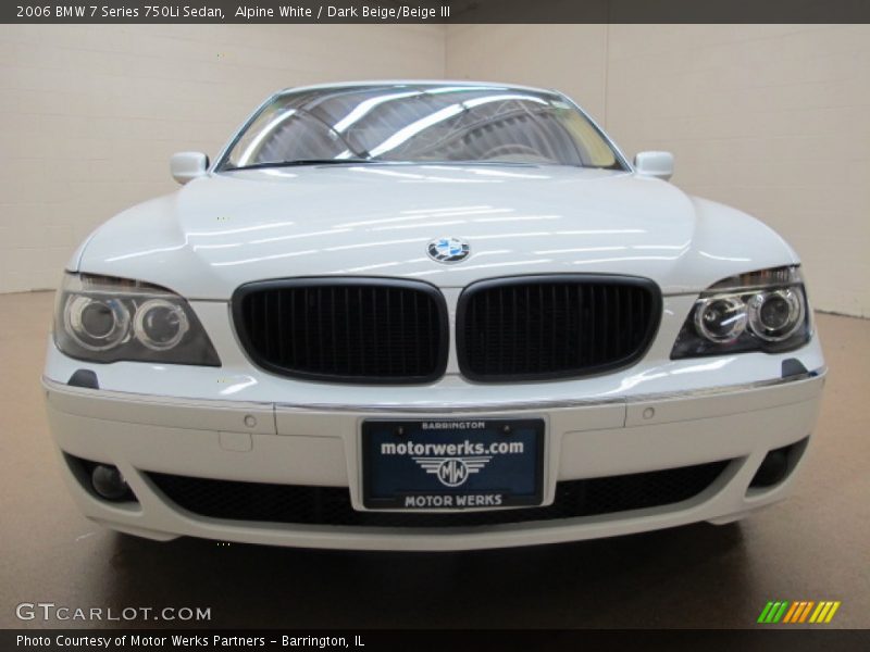 Alpine White / Dark Beige/Beige III 2006 BMW 7 Series 750Li Sedan