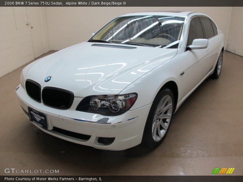 Alpine White / Dark Beige/Beige III 2006 BMW 7 Series 750Li Sedan