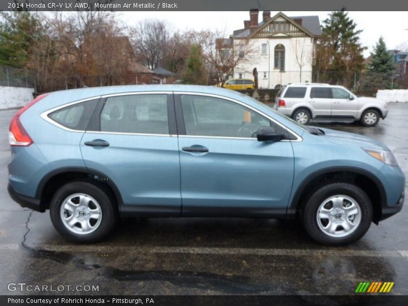 Mountain Air Metallic / Black 2014 Honda CR-V LX AWD