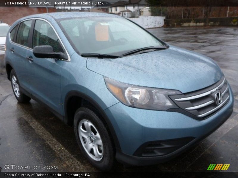 Mountain Air Metallic / Black 2014 Honda CR-V LX AWD