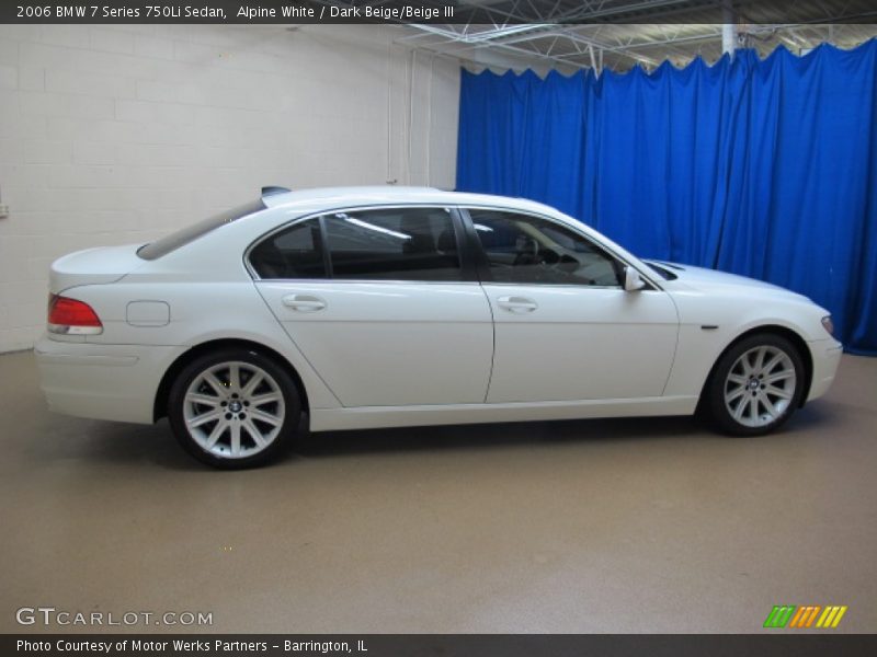 Alpine White / Dark Beige/Beige III 2006 BMW 7 Series 750Li Sedan