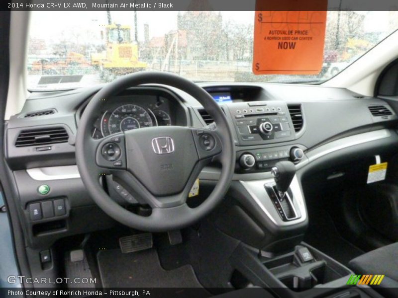 Mountain Air Metallic / Black 2014 Honda CR-V LX AWD