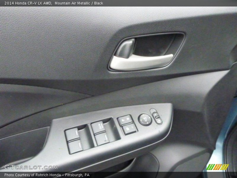 Mountain Air Metallic / Black 2014 Honda CR-V LX AWD