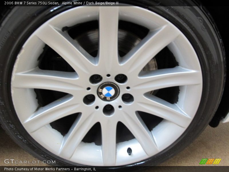 Alpine White / Dark Beige/Beige III 2006 BMW 7 Series 750Li Sedan