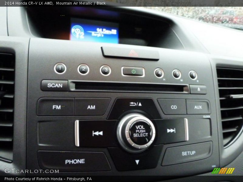 Mountain Air Metallic / Black 2014 Honda CR-V LX AWD