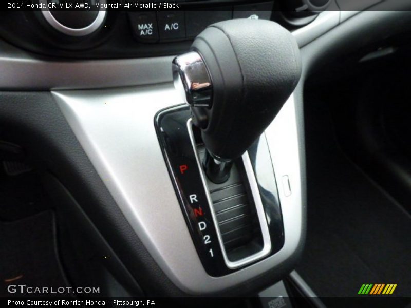 Mountain Air Metallic / Black 2014 Honda CR-V LX AWD