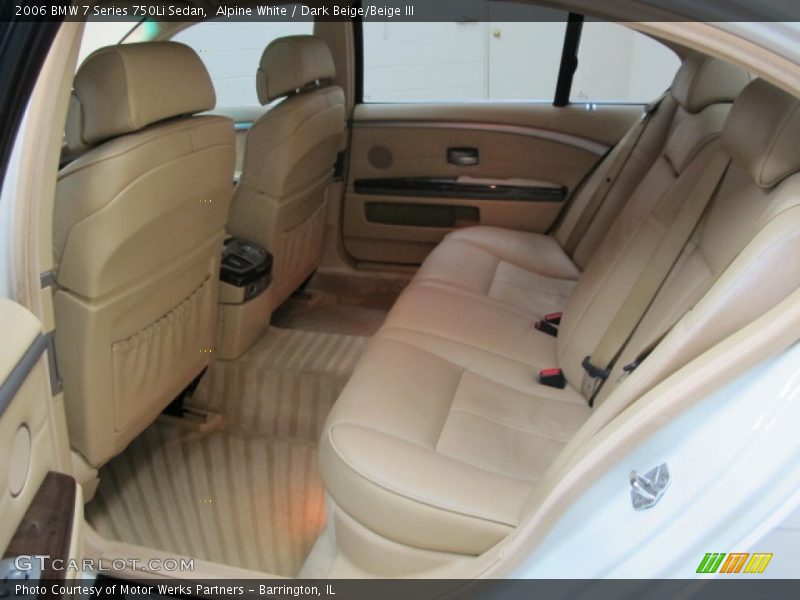 Alpine White / Dark Beige/Beige III 2006 BMW 7 Series 750Li Sedan