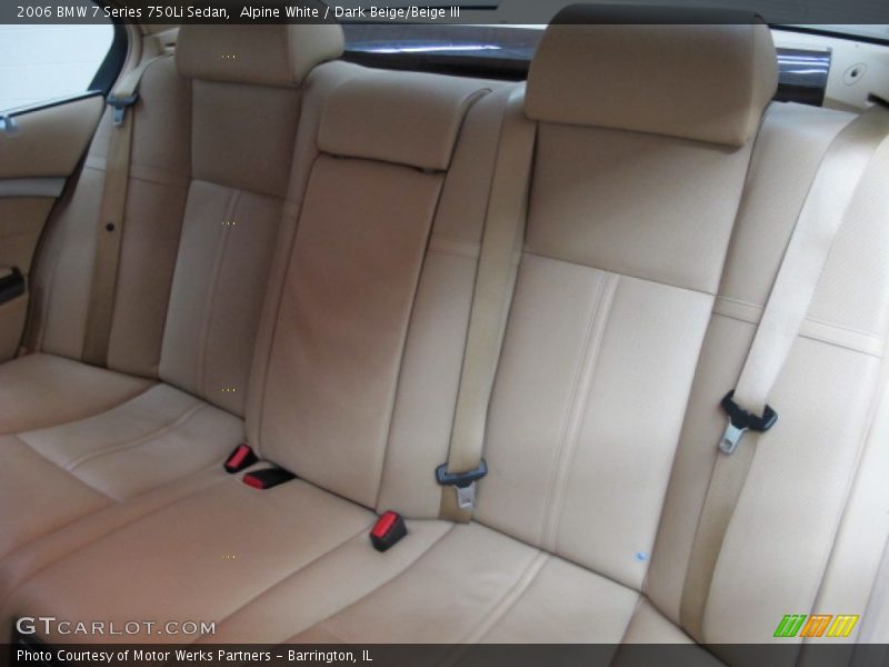 Alpine White / Dark Beige/Beige III 2006 BMW 7 Series 750Li Sedan