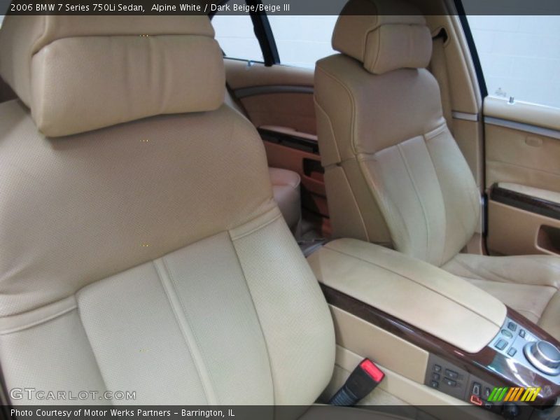 Alpine White / Dark Beige/Beige III 2006 BMW 7 Series 750Li Sedan