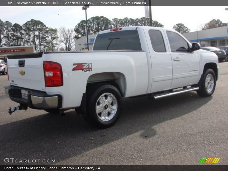 Summit White / Light Titanium 2009 Chevrolet Silverado 1500 LT Extended Cab 4x4