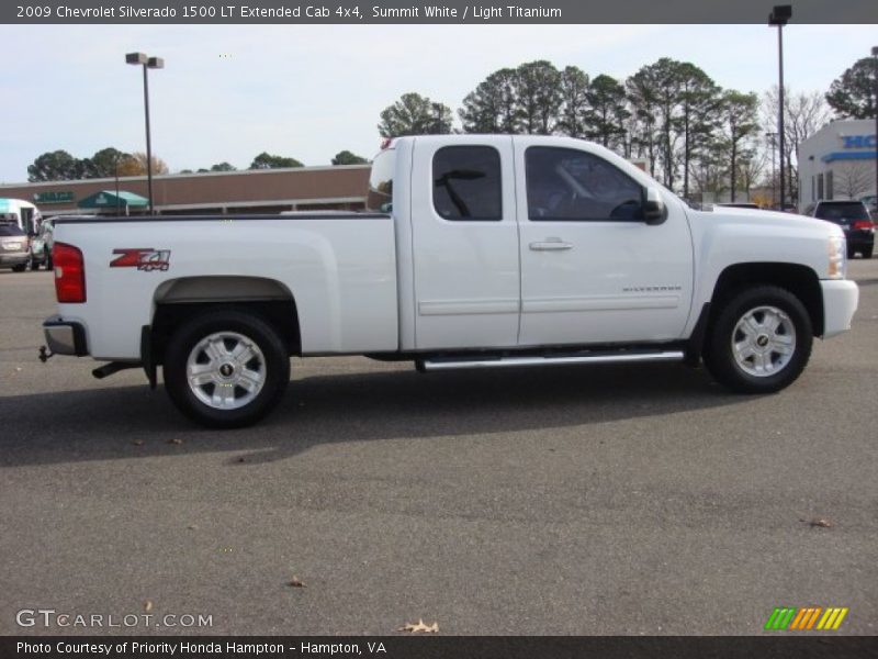 Summit White / Light Titanium 2009 Chevrolet Silverado 1500 LT Extended Cab 4x4