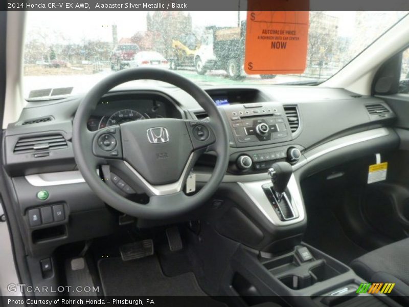 Alabaster Silver Metallic / Black 2014 Honda CR-V EX AWD