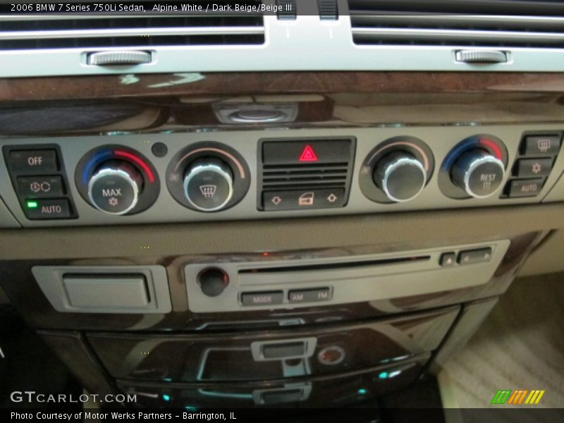 Alpine White / Dark Beige/Beige III 2006 BMW 7 Series 750Li Sedan
