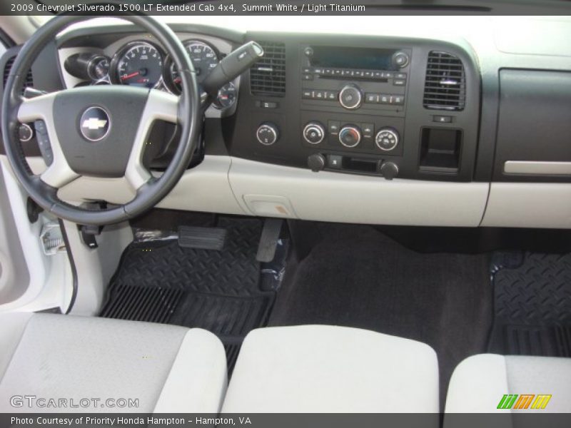 Summit White / Light Titanium 2009 Chevrolet Silverado 1500 LT Extended Cab 4x4