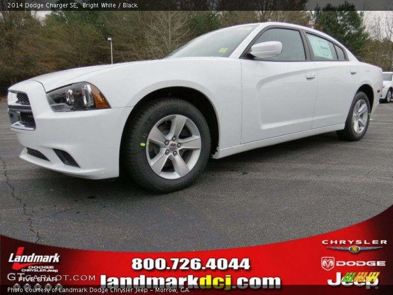 Bright White / Black 2014 Dodge Charger SE
