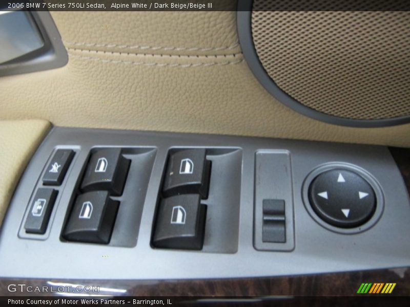 Alpine White / Dark Beige/Beige III 2006 BMW 7 Series 750Li Sedan