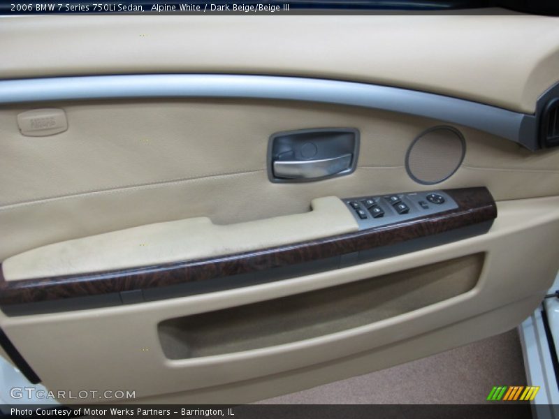 Alpine White / Dark Beige/Beige III 2006 BMW 7 Series 750Li Sedan