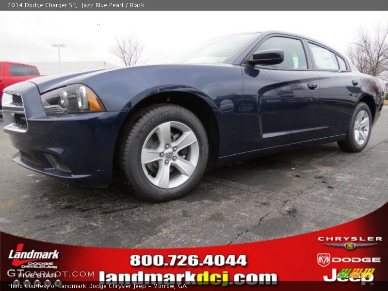 Jazz Blue Pearl / Black 2014 Dodge Charger SE