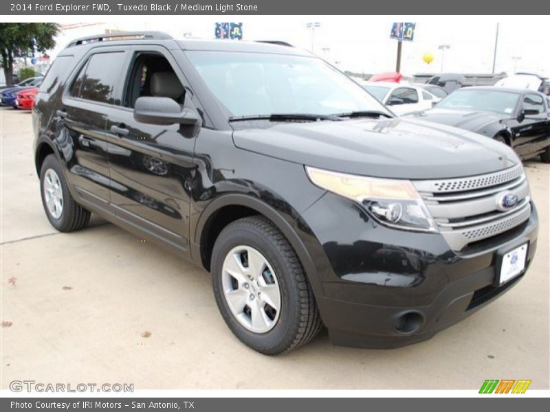 Tuxedo Black / Medium Light Stone 2014 Ford Explorer FWD