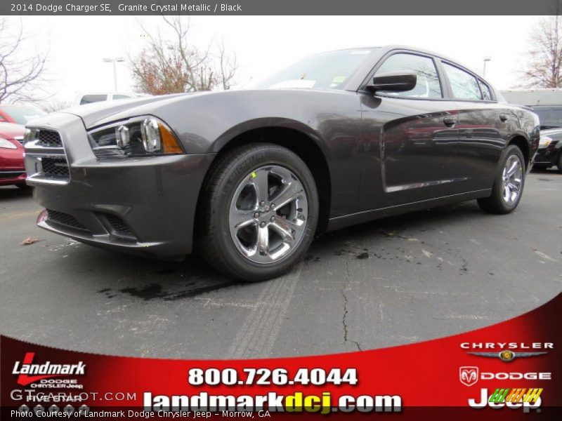 Granite Crystal Metallic / Black 2014 Dodge Charger SE