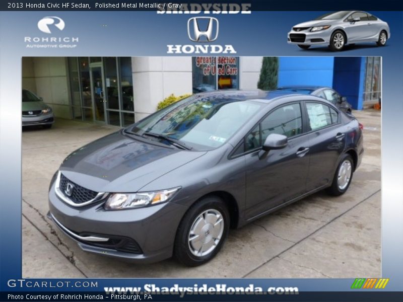 Polished Metal Metallic / Gray 2013 Honda Civic HF Sedan