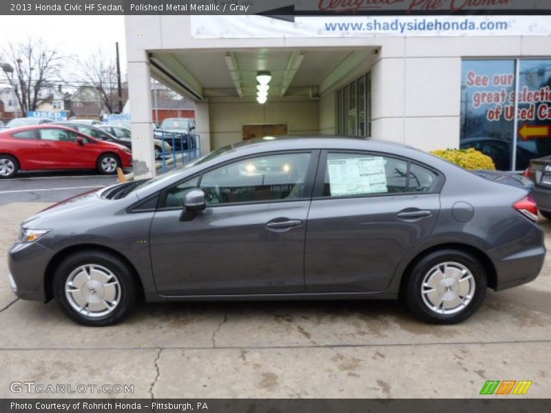 Polished Metal Metallic / Gray 2013 Honda Civic HF Sedan