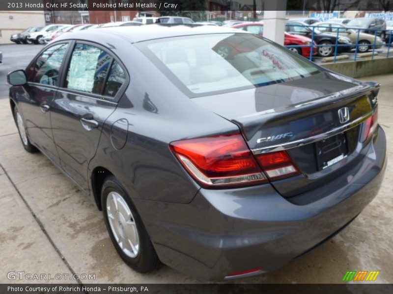 Polished Metal Metallic / Gray 2013 Honda Civic HF Sedan