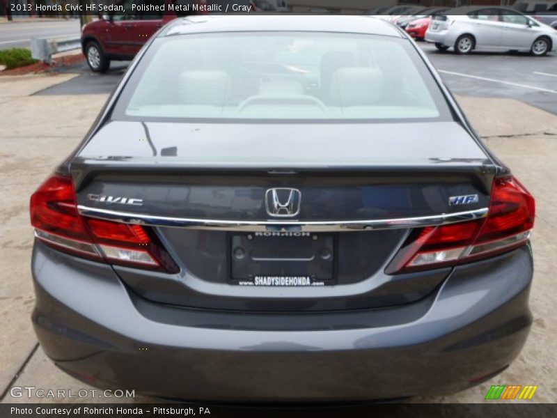 Polished Metal Metallic / Gray 2013 Honda Civic HF Sedan