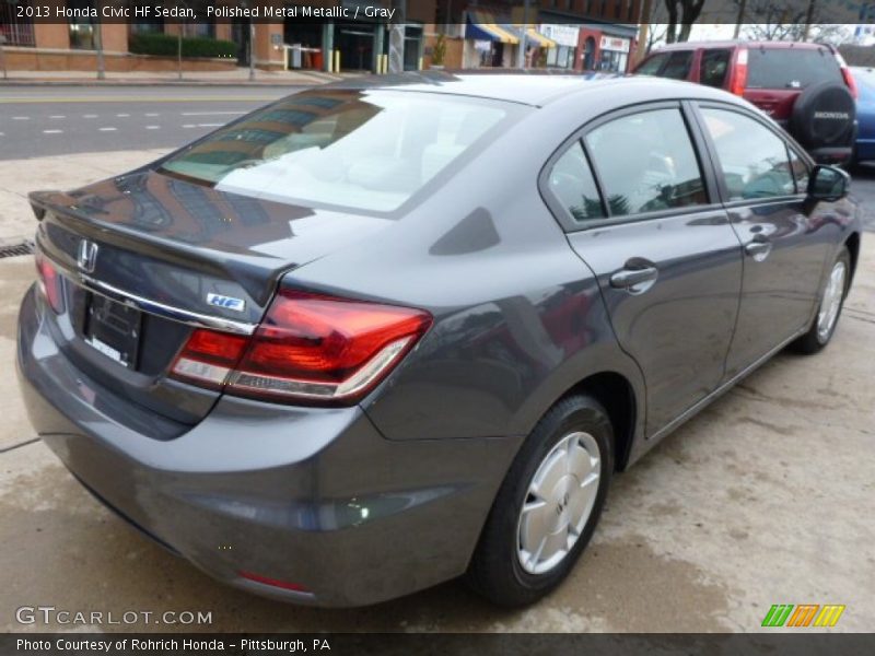 Polished Metal Metallic / Gray 2013 Honda Civic HF Sedan