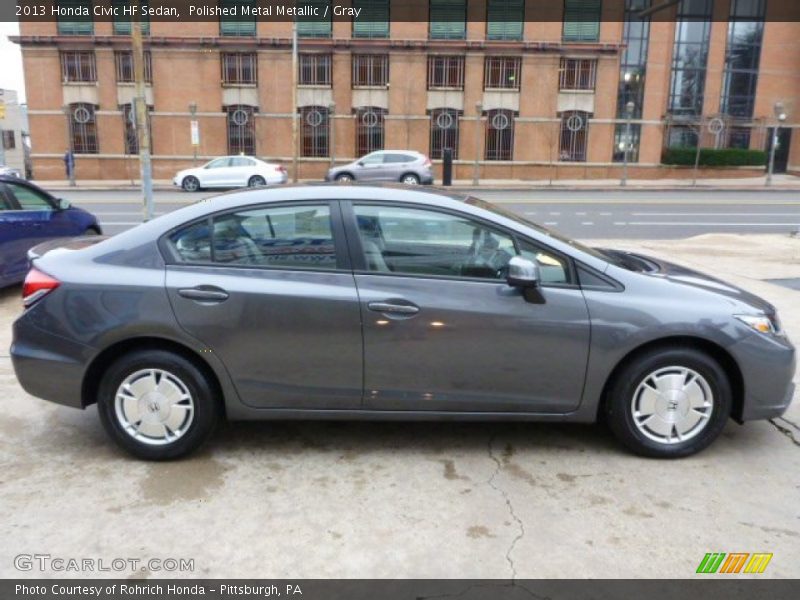 Polished Metal Metallic / Gray 2013 Honda Civic HF Sedan