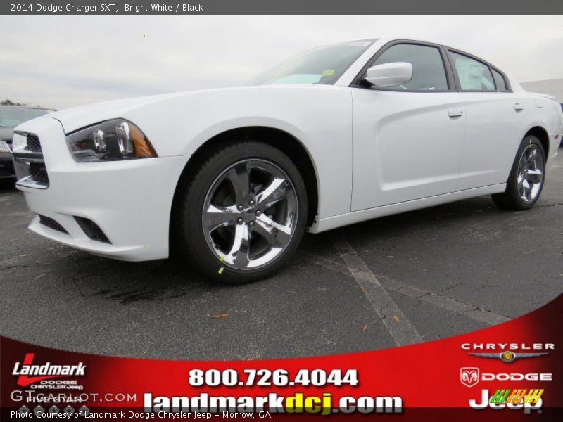 Bright White / Black 2014 Dodge Charger SXT