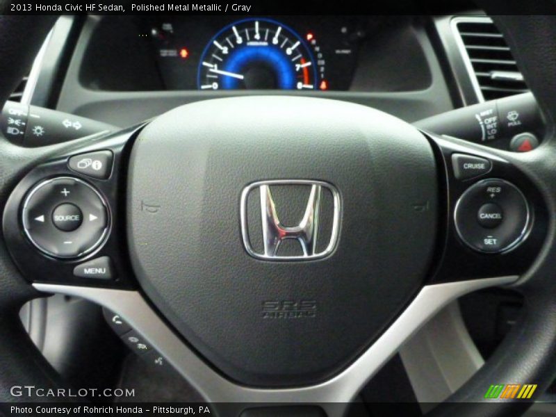 Polished Metal Metallic / Gray 2013 Honda Civic HF Sedan