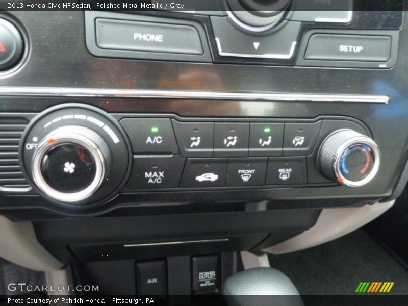 Polished Metal Metallic / Gray 2013 Honda Civic HF Sedan