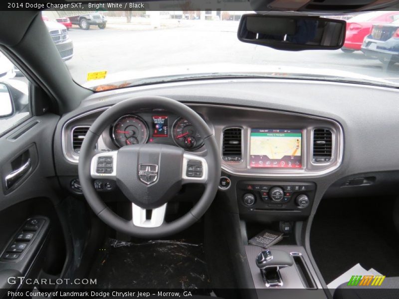 Bright White / Black 2014 Dodge Charger SXT