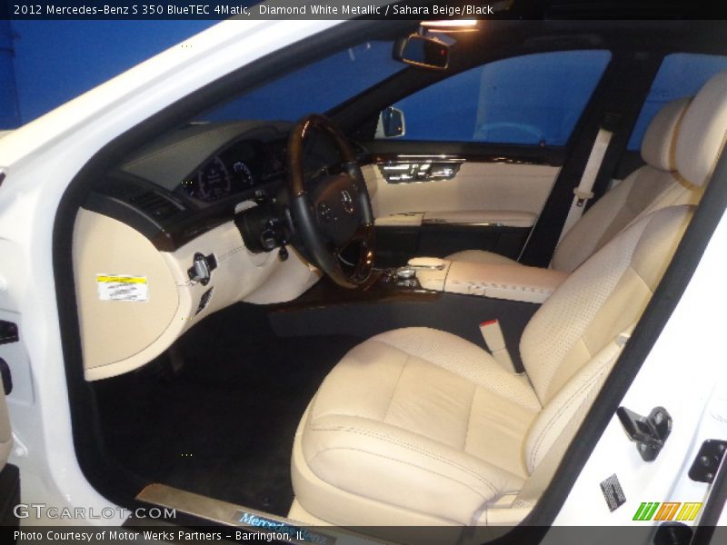 Diamond White Metallic / Sahara Beige/Black 2012 Mercedes-Benz S 350 BlueTEC 4Matic