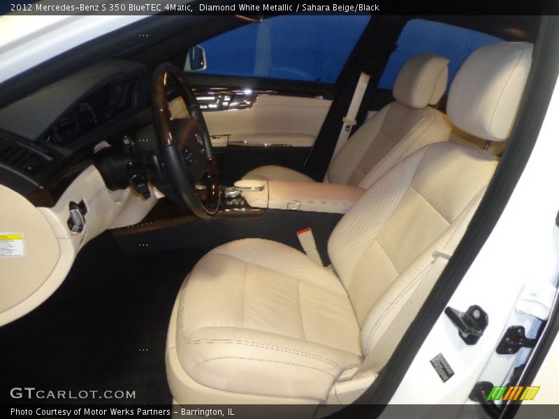 Diamond White Metallic / Sahara Beige/Black 2012 Mercedes-Benz S 350 BlueTEC 4Matic