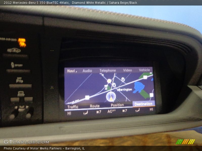 Diamond White Metallic / Sahara Beige/Black 2012 Mercedes-Benz S 350 BlueTEC 4Matic