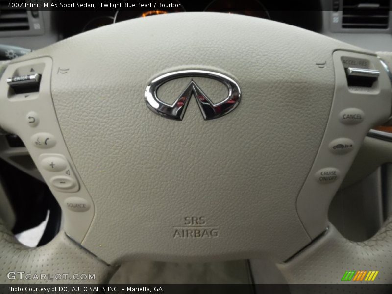 Twilight Blue Pearl / Bourbon 2007 Infiniti M 45 Sport Sedan