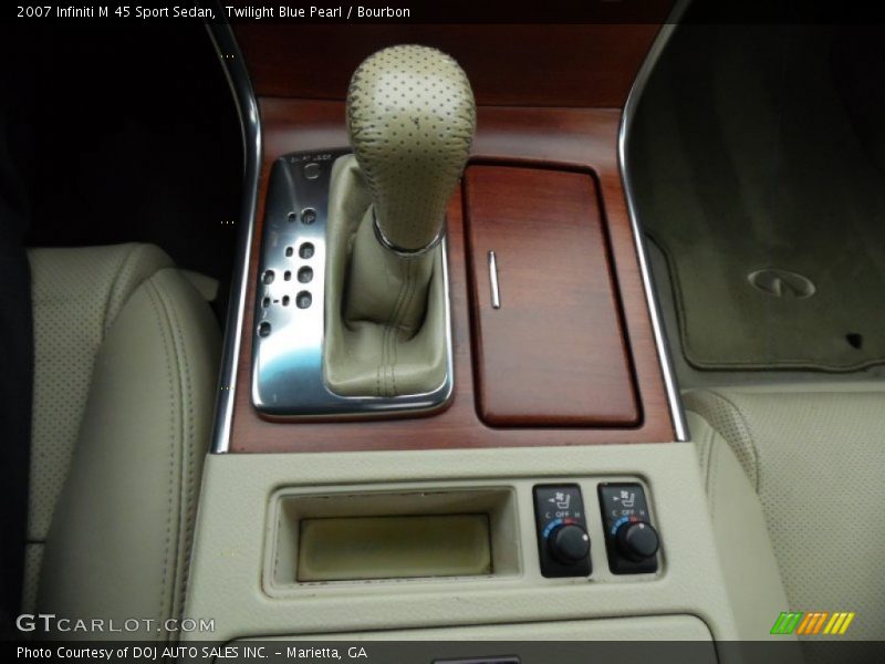 Twilight Blue Pearl / Bourbon 2007 Infiniti M 45 Sport Sedan