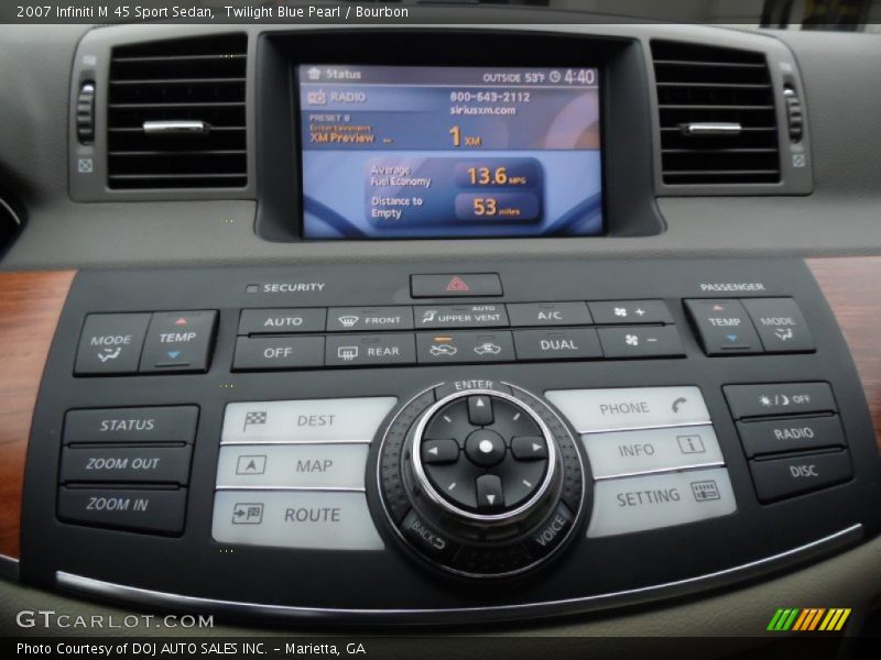Twilight Blue Pearl / Bourbon 2007 Infiniti M 45 Sport Sedan