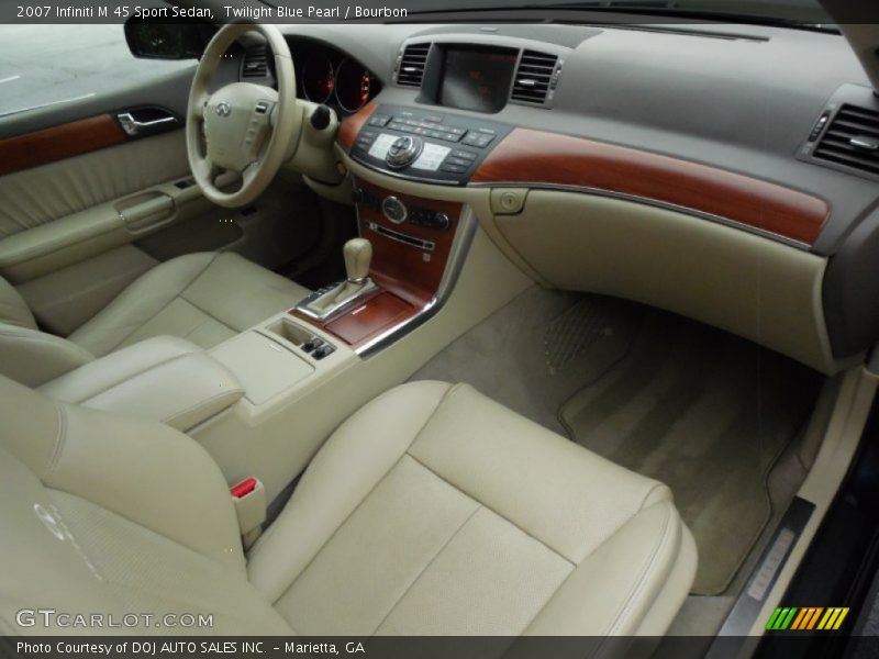 Twilight Blue Pearl / Bourbon 2007 Infiniti M 45 Sport Sedan