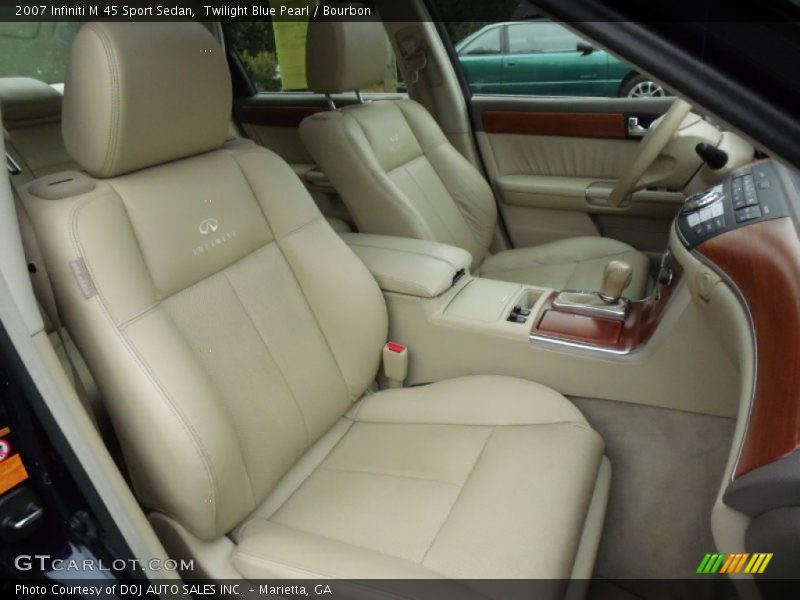 Twilight Blue Pearl / Bourbon 2007 Infiniti M 45 Sport Sedan