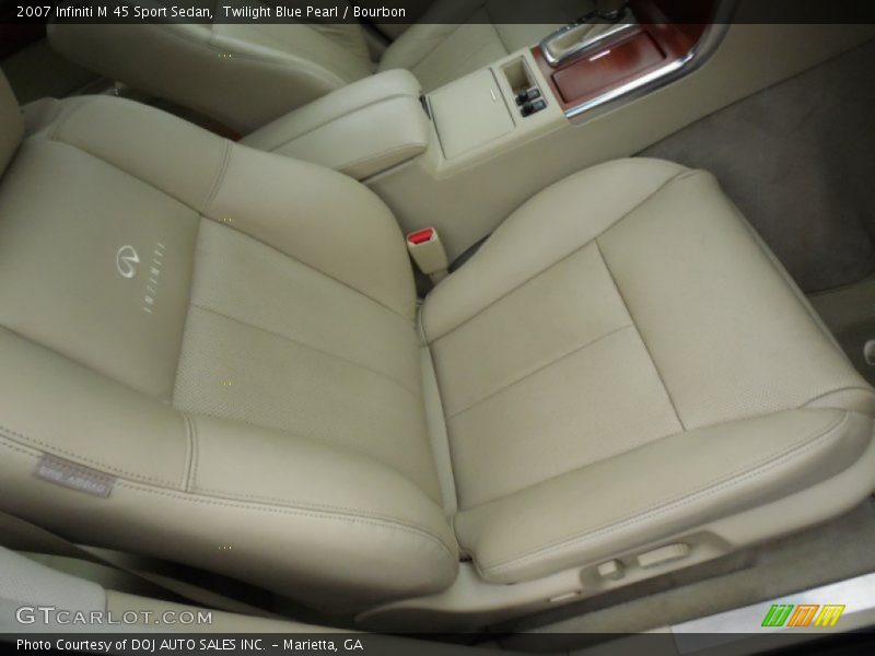Twilight Blue Pearl / Bourbon 2007 Infiniti M 45 Sport Sedan
