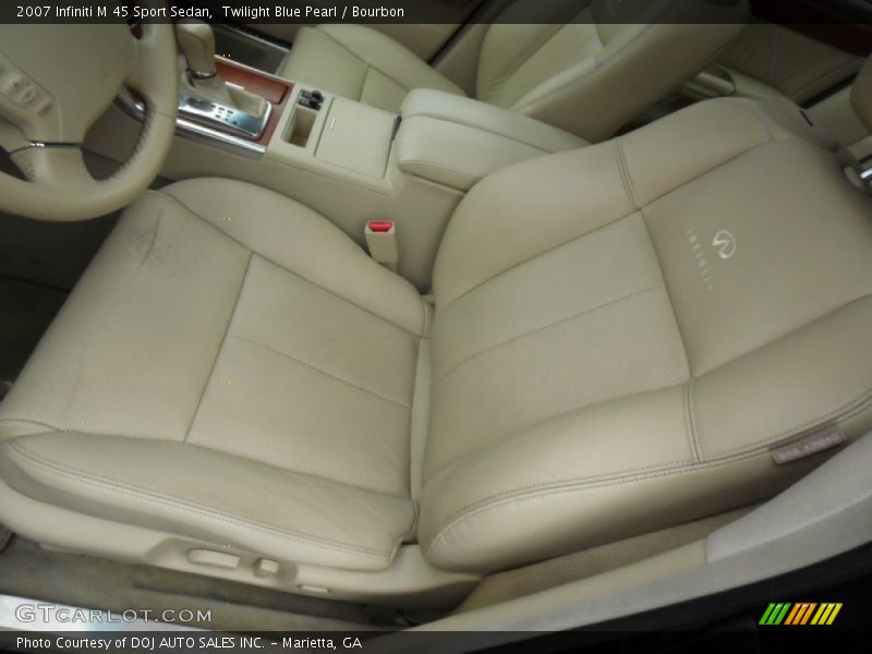Twilight Blue Pearl / Bourbon 2007 Infiniti M 45 Sport Sedan