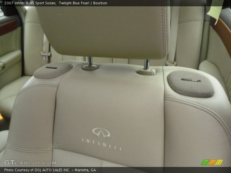 Twilight Blue Pearl / Bourbon 2007 Infiniti M 45 Sport Sedan