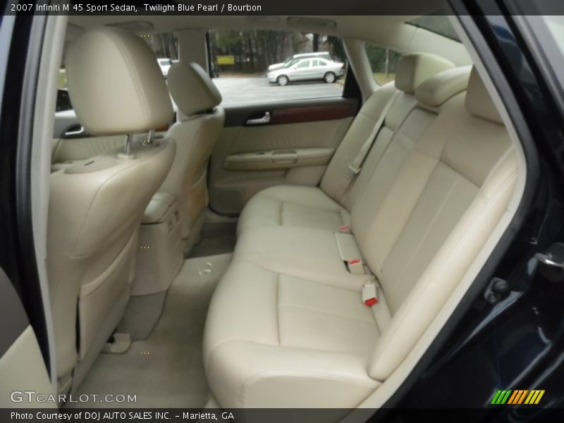 Twilight Blue Pearl / Bourbon 2007 Infiniti M 45 Sport Sedan